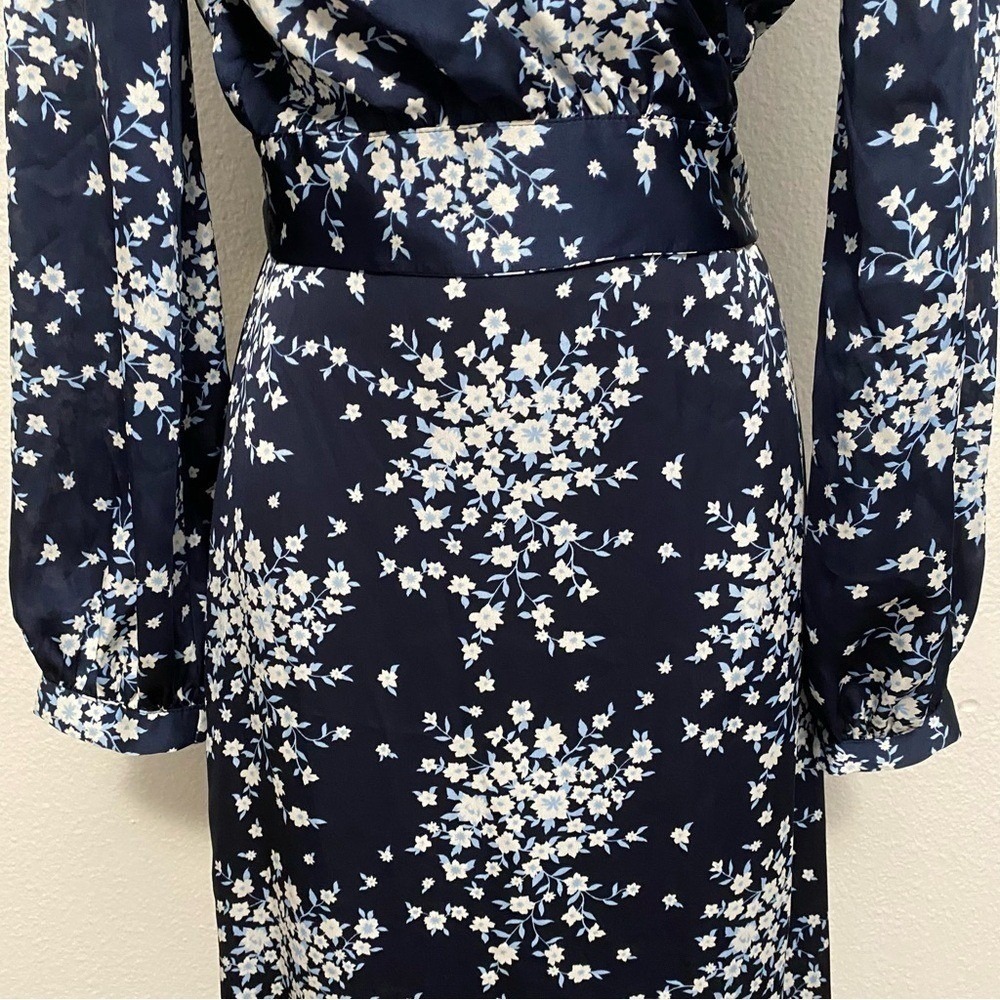 BCBGMaxAzria Floral Wrap Top Maxi Skirt Set M Wedding Guest Spring Event - Picture 3 of 16